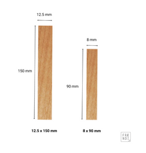 Wooden wicks (flat) size difference - Fraendi